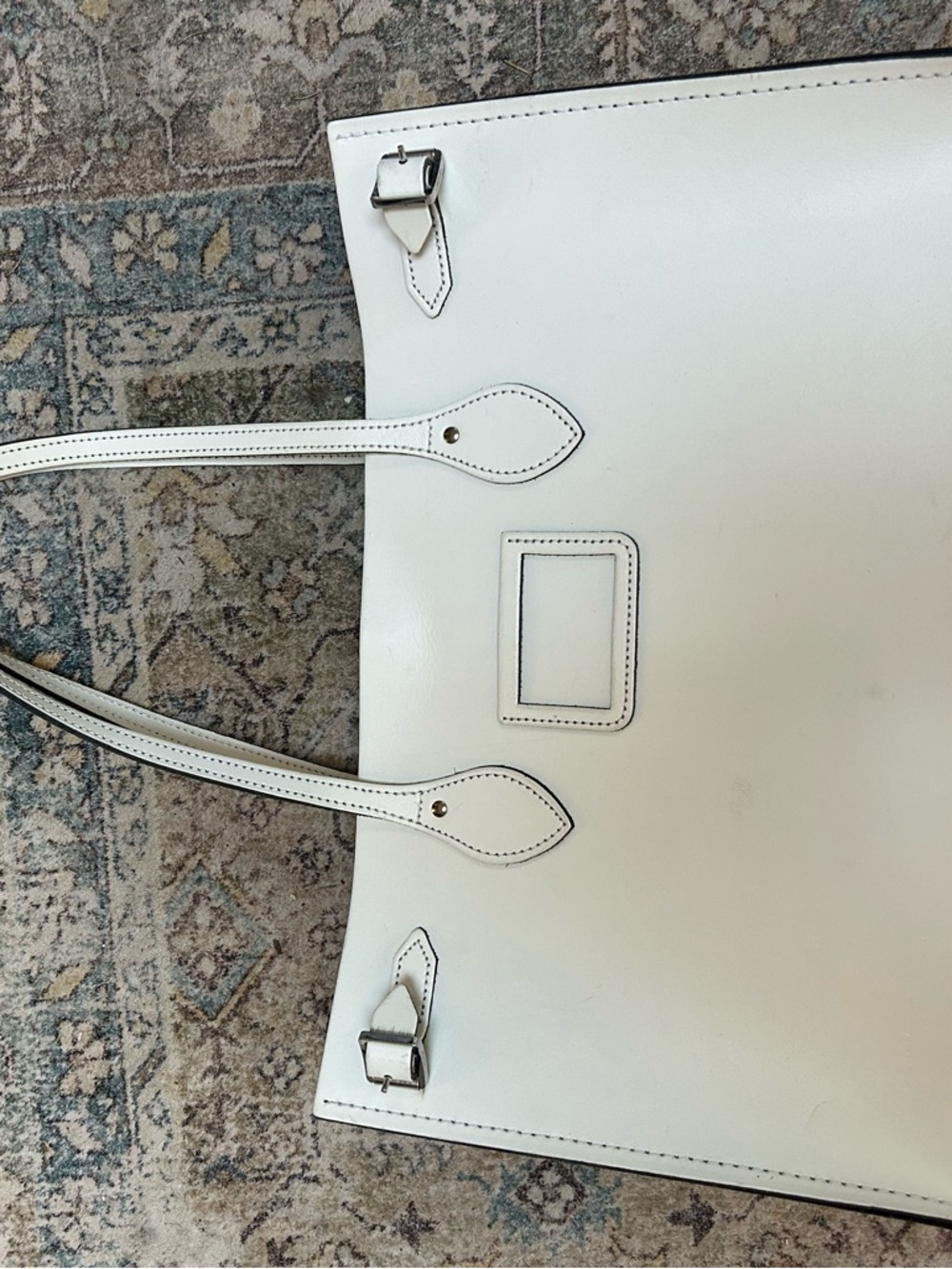 The Cambridge Satchel Company Cream Leather Tote, good used lightly condition - Picture 6 of 9
